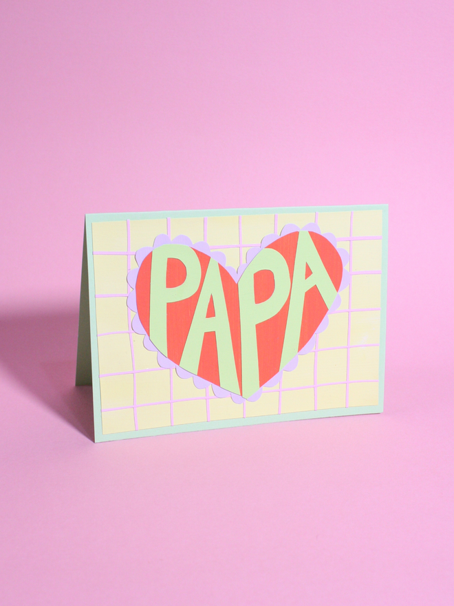 Papa Collaged Card