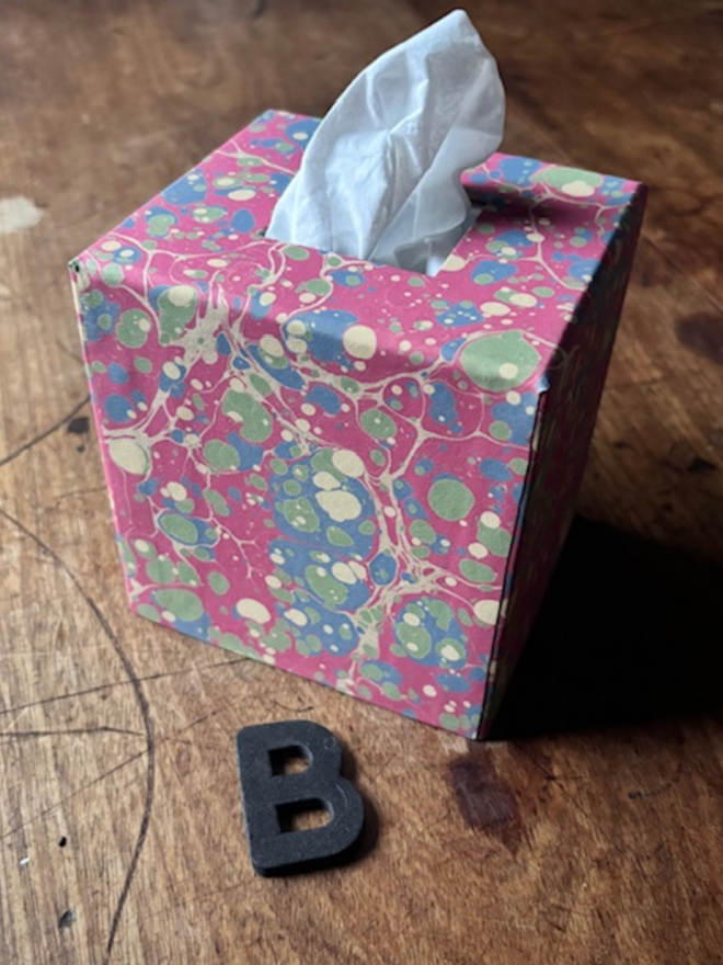 Tissue Box. A tissue box in B.