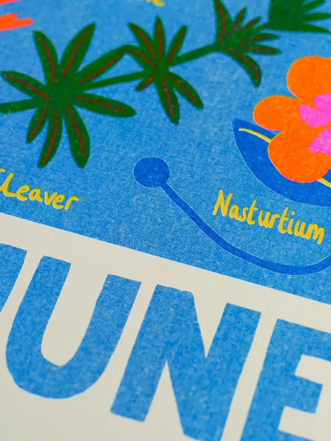 'June' Month Forage Print