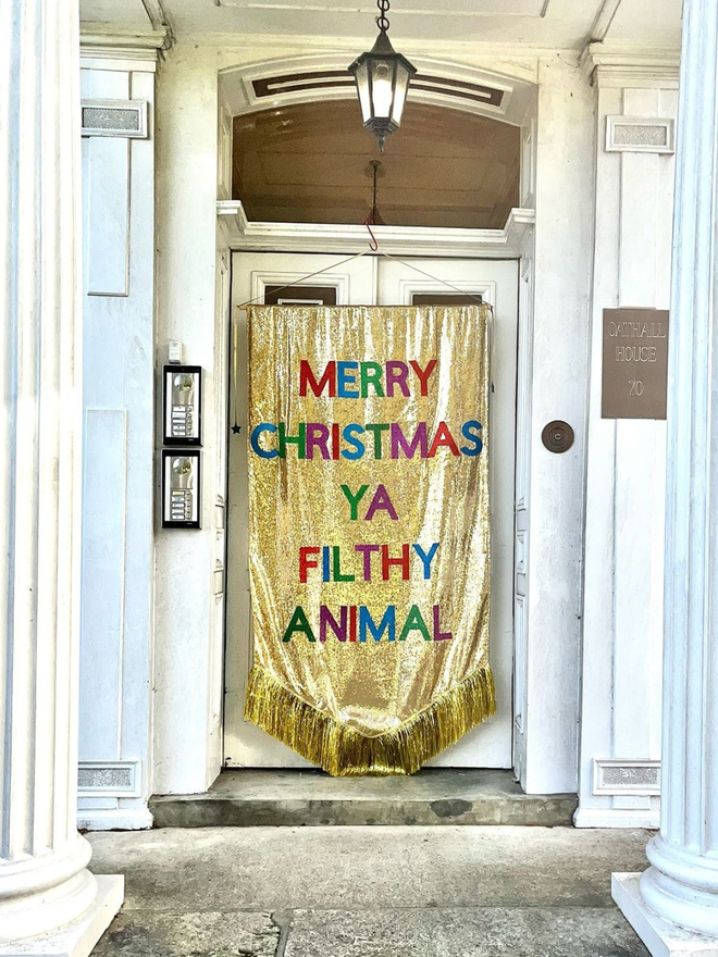 Merry Christmas extra large sequin banner