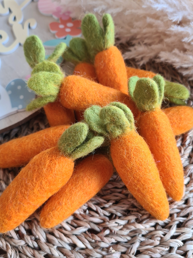 Felt Easter Carrots Table Display