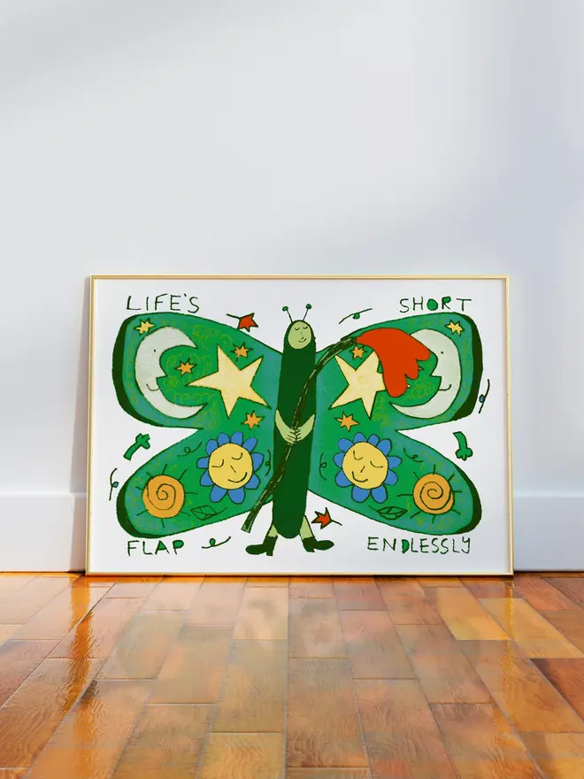 'Life's Short Flap Endlessly' Print 