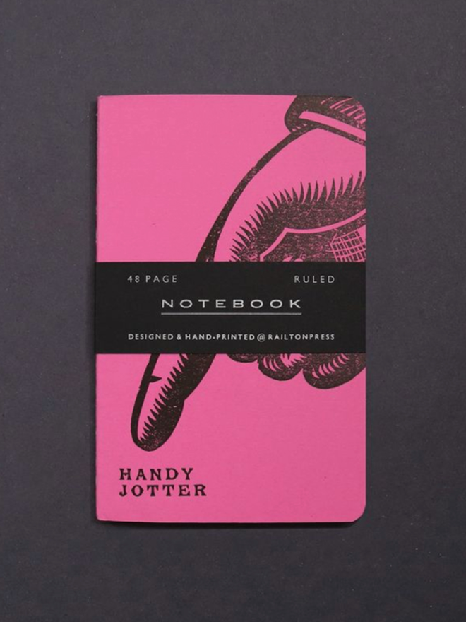 Handy Jotter. A notebook in pink