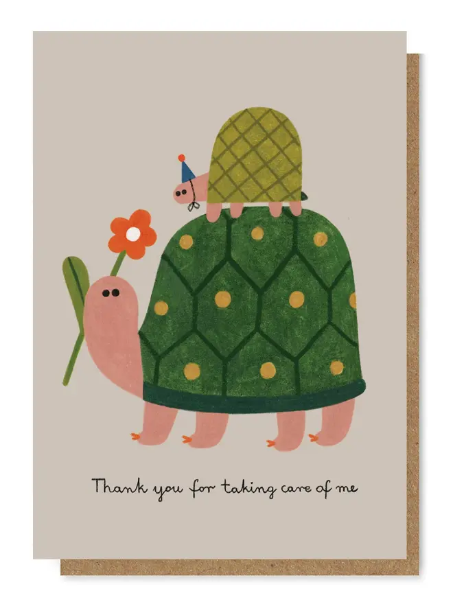 illustrated turtle card