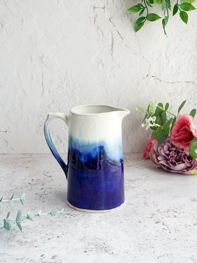 ceramic jug, water jug, water pitcher, ceramic water jug, ceramic milk jug, ceramic gravy jug, Jenny Hopps Pottery, jug gift, homeware gift