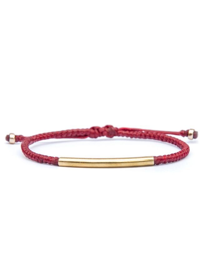 delicate red and gold bracelet for women