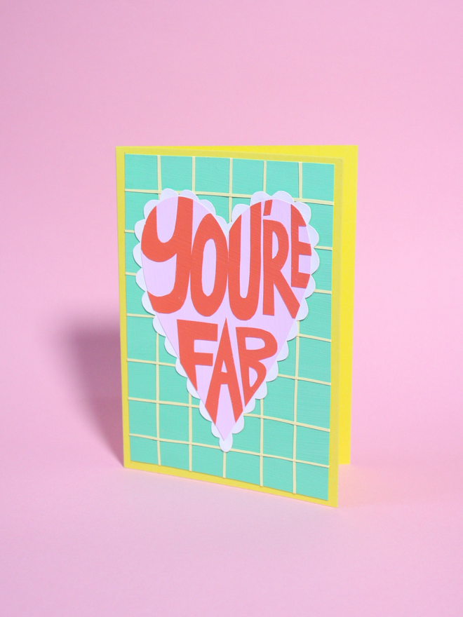 'You're Fab' Collaged Card