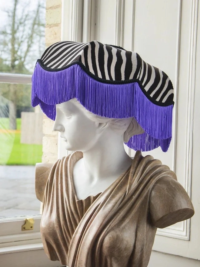 The Purple Zebra Lampshade