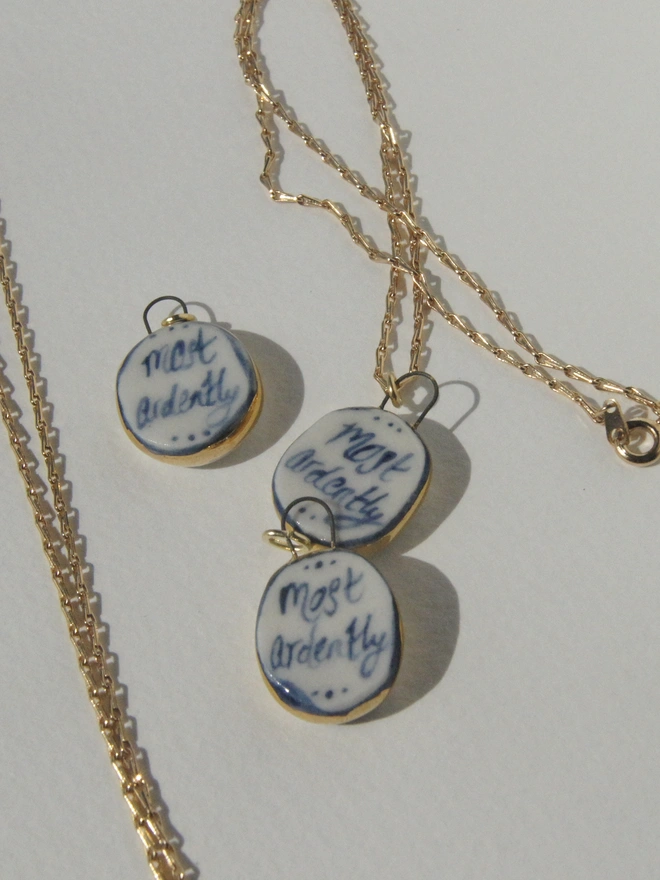 most ardently porcelain necklace pendant 