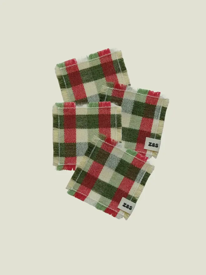 Sour Apple Coasters. A set of four coasters.