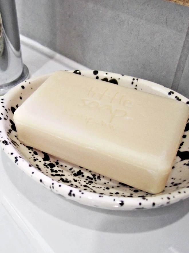 Splatter Ceramic Soap Dish 