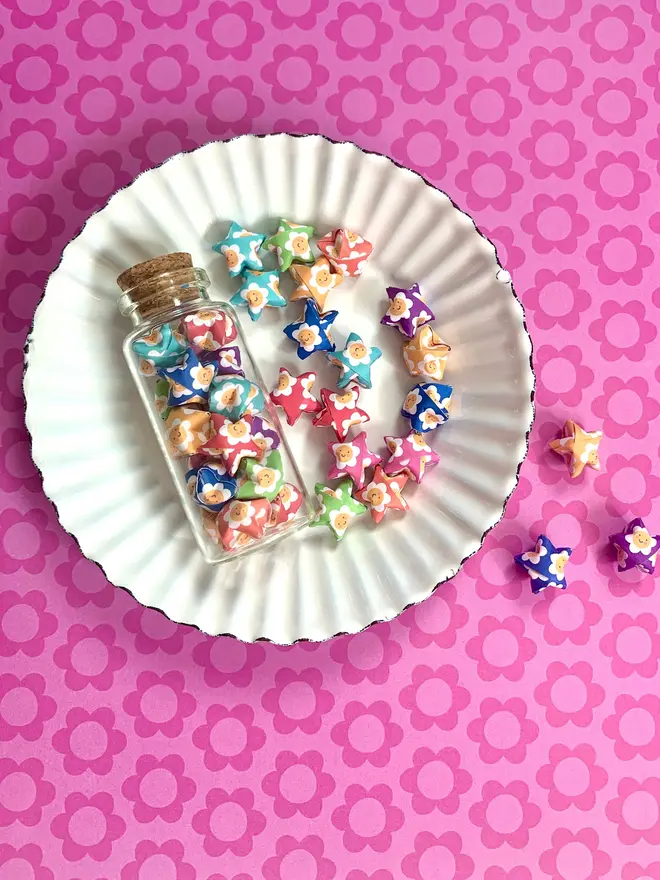Handmade Origami Lucky Stars In Mini Glass Bottle