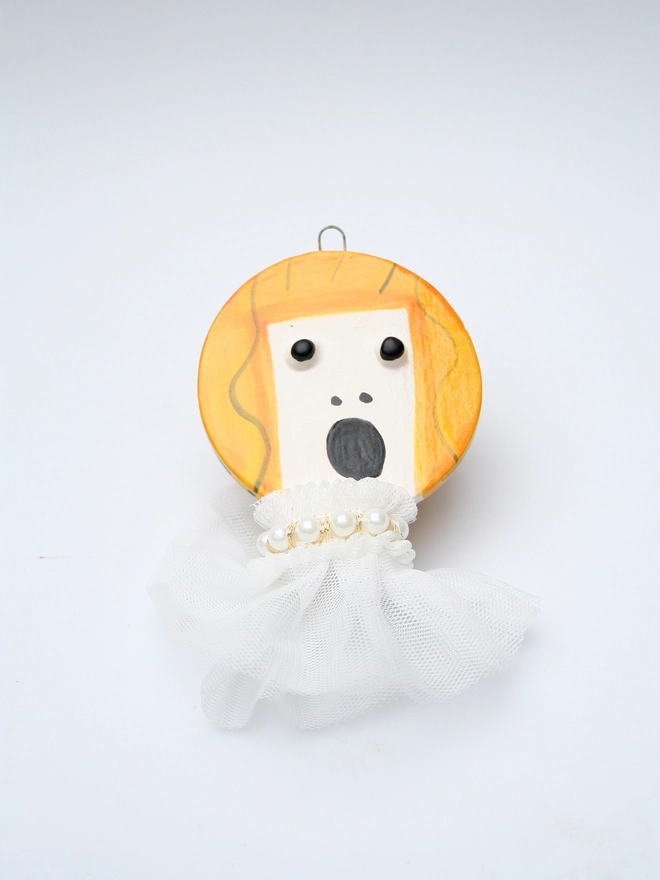 Ceramic Christmas tree Decoration of Choir Boy handmade
