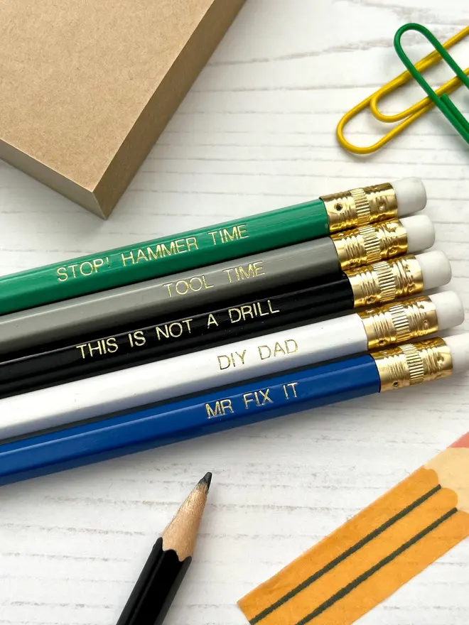 DIY Inspired Father's Day Pencil (Set Of 5)
