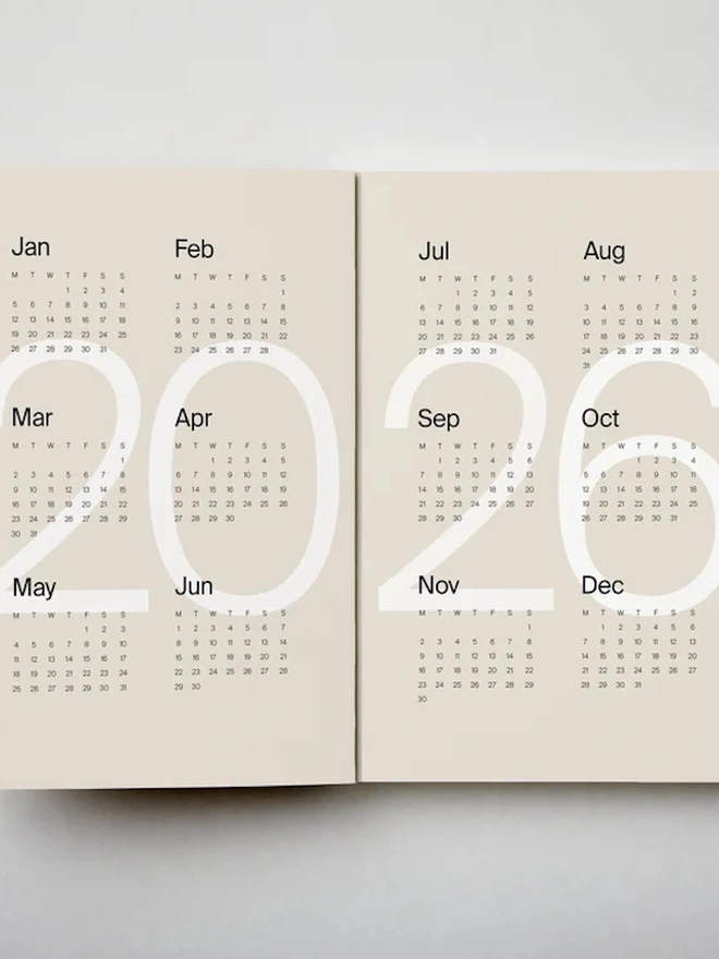 Brown A5 Lay Flat 2026 Planner