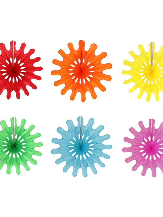 Modern Fan Rainbow (Set Of 6)
