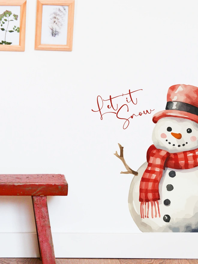 snowman wall sticker decall