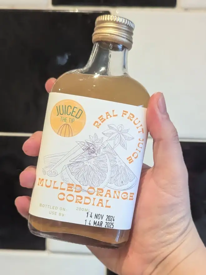 mulled orange fruit cordial juice bottle