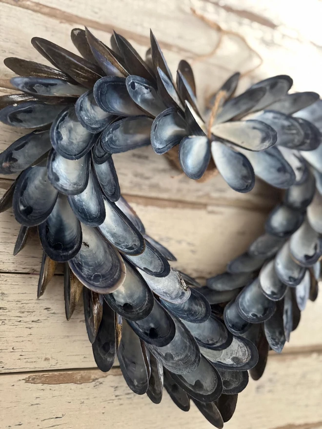 Heart Shaped Mussel Shell Wreath