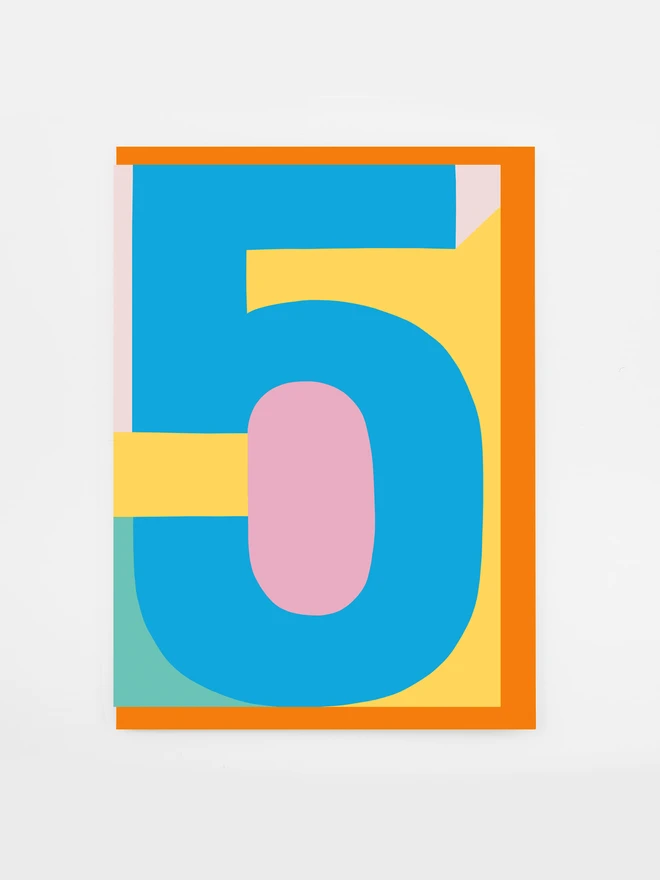 five fifth birthday card