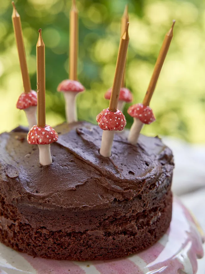 Mushroom candlestick holders