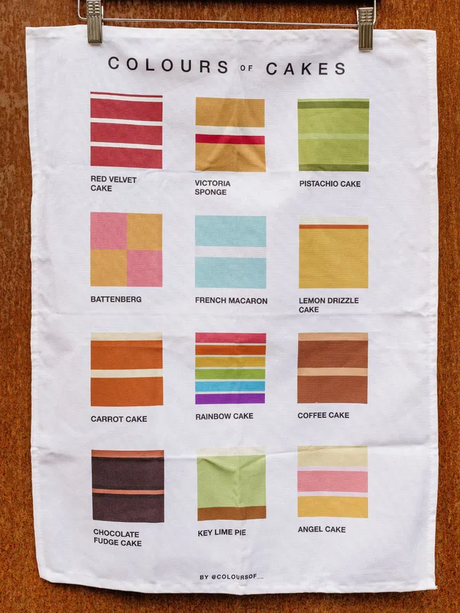 Colours Of Cakes Tea Towel