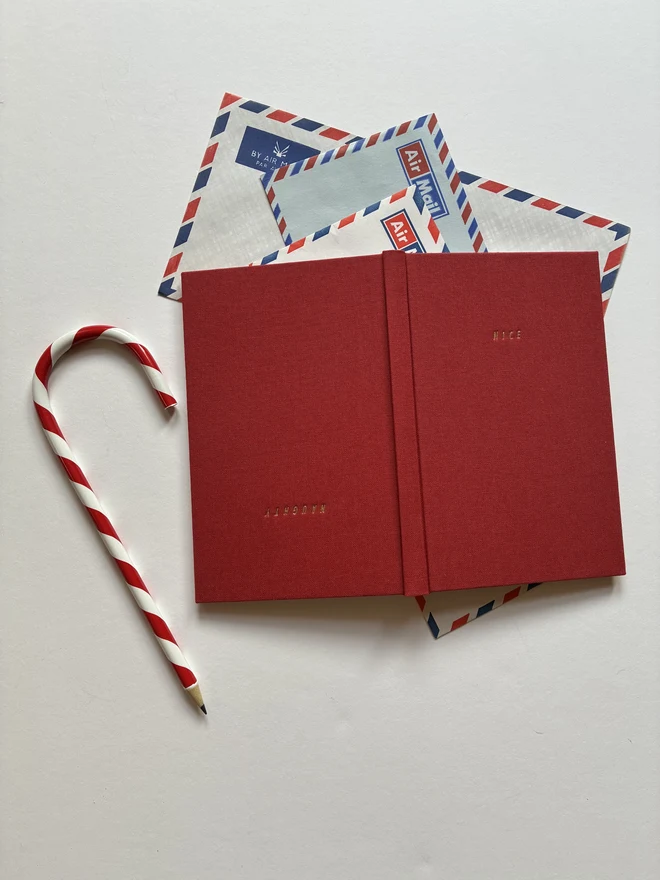 Keep Collect limited edition handmade double fronted linen covered Christmas notebook