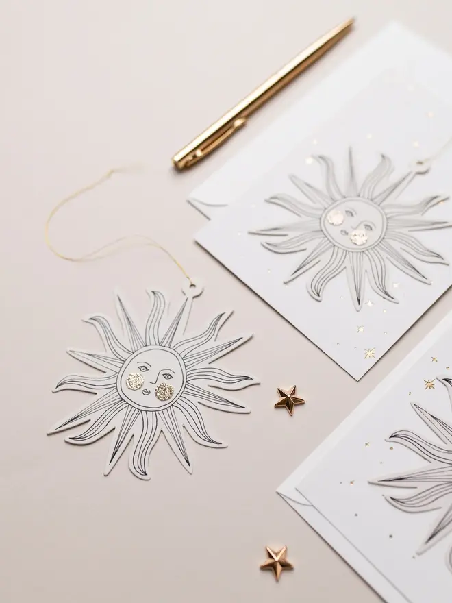 Sunface Papercut Decoration