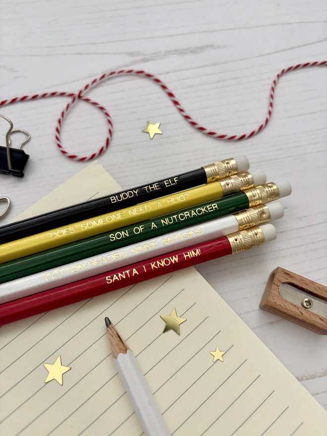 Elf Movie Themed Pencils (Set of 5)