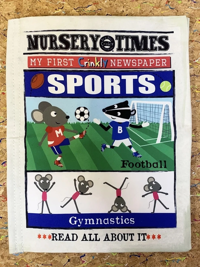 Sports Rhymes Crinkly Newspaper