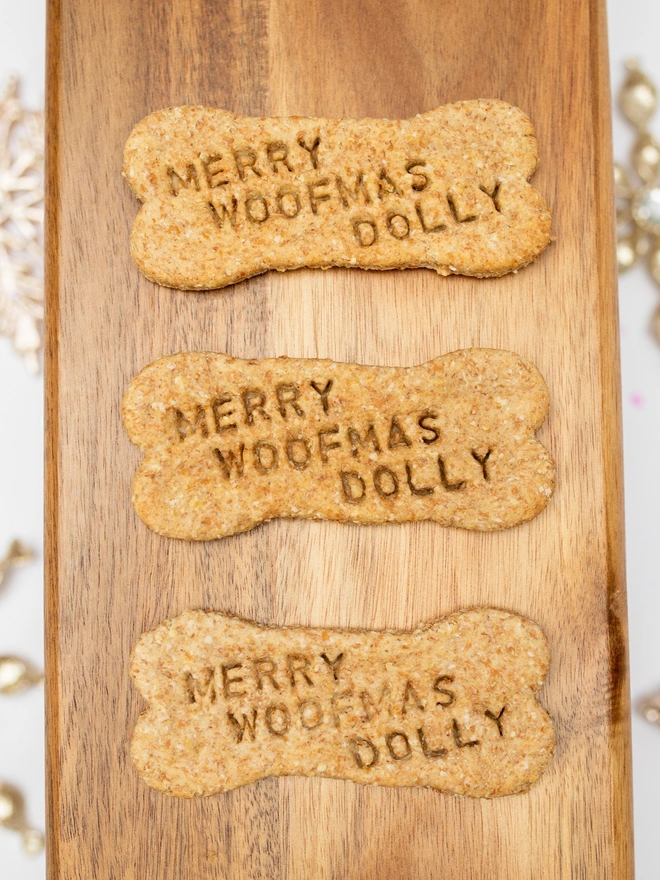 Merry Woofmas Personalised Dog Treats