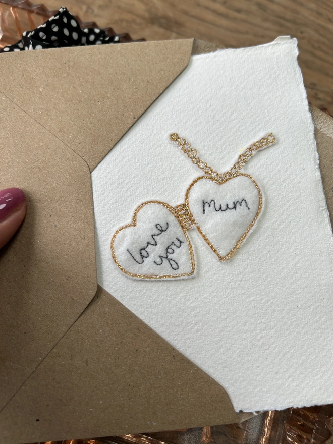 Personalised Embroidered Heart Locket