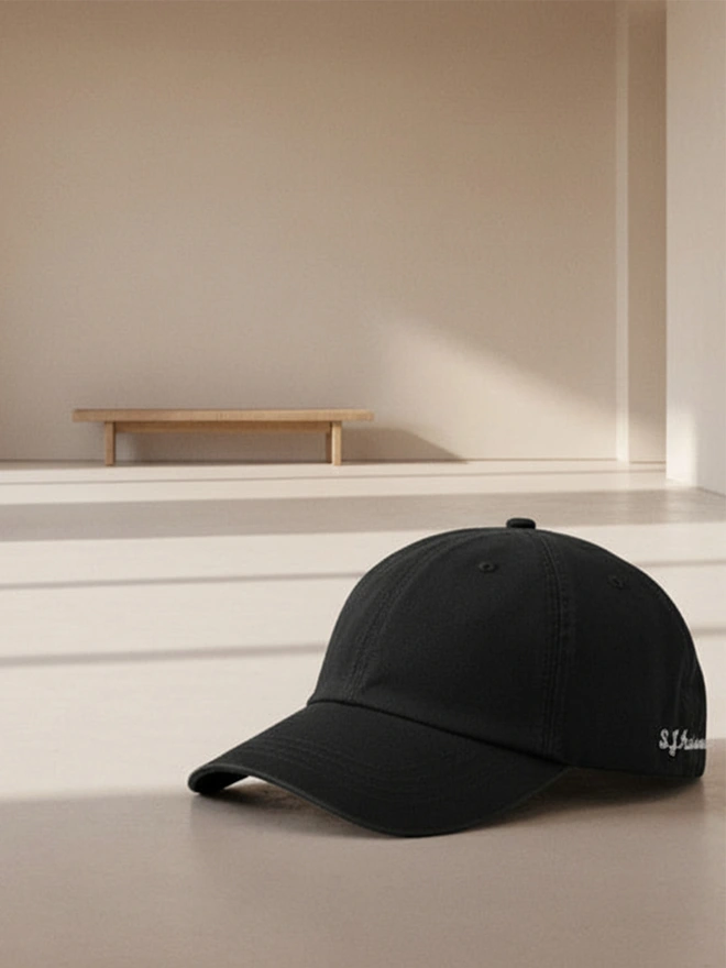 Personalised Discreet Embroidered Cap Black