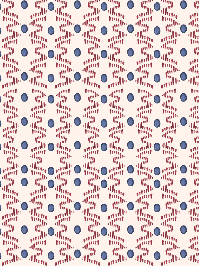 tik tok illustrated wallpaper. a white background wallpaper with red squiggly lines and blue dots.