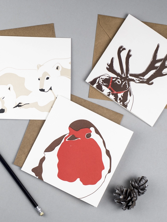 Other Christmas cards available include Polar bears, robin and reindeer