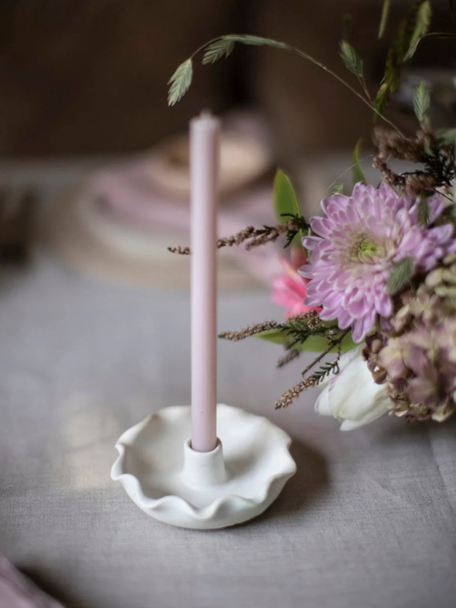 porcelain candle holder