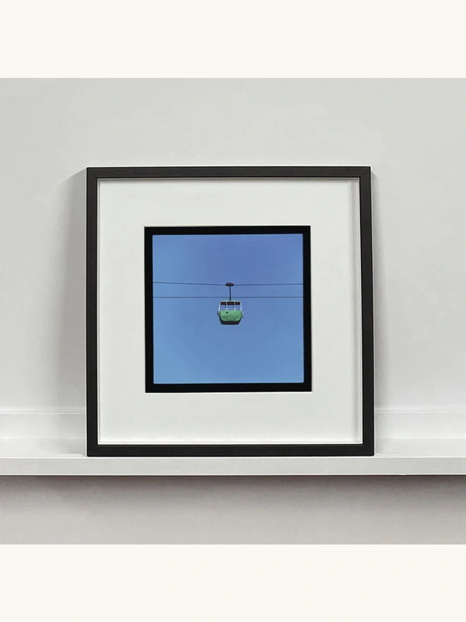 Cable Car Green Browser Framed in Green
