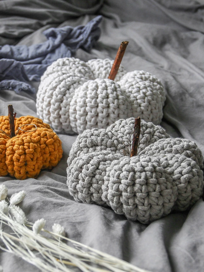  pumpkin decoration hand crocheted Zuri House