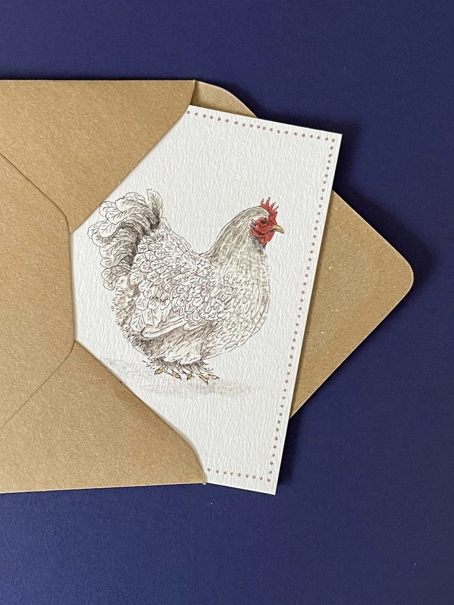 Garden Lover's Chicken Notecard