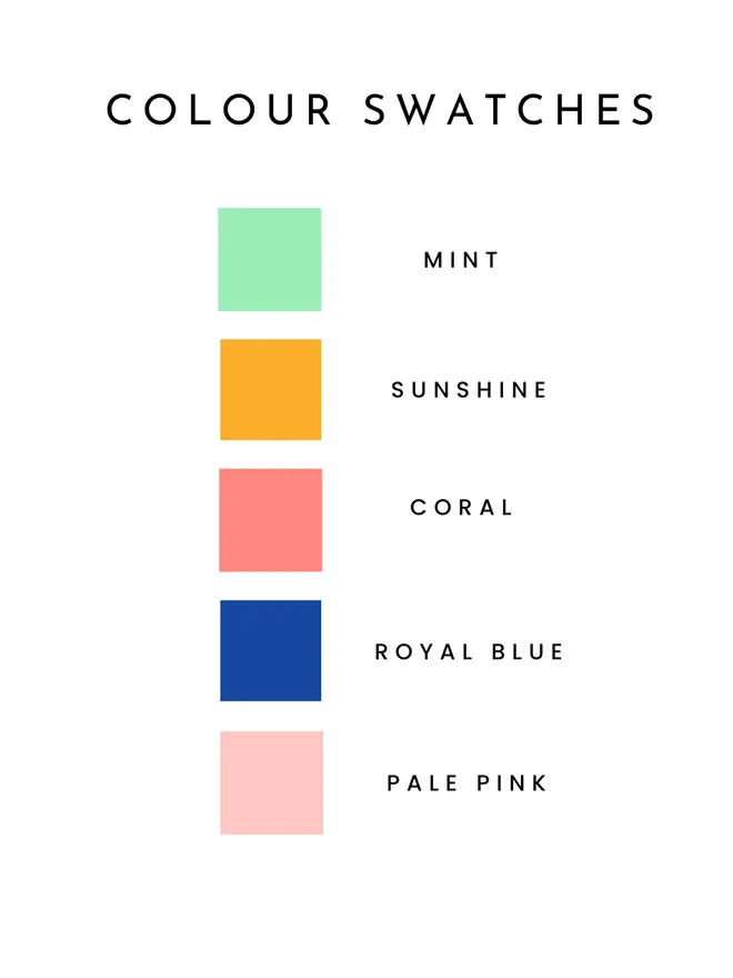 colour swatches