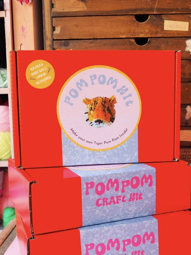 Tiger Pom Pom DIY Kit