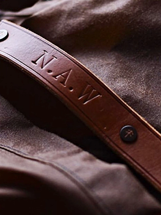 With Personalised Leather Cloth Holder - Max 8 letters (+£17.50)