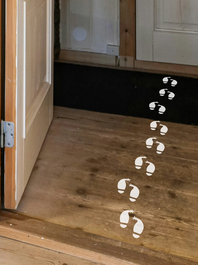 elf footprint stickers