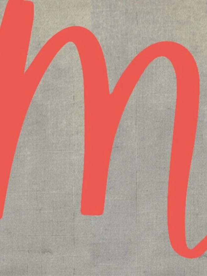 Hand Painted Alphabet Initials Linen Table Napkins, an initial napkin lying on a plain surface. 