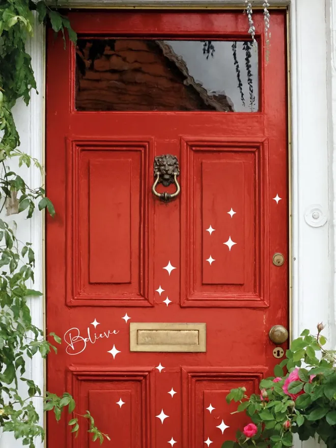 Believe Christmas Door Sticker