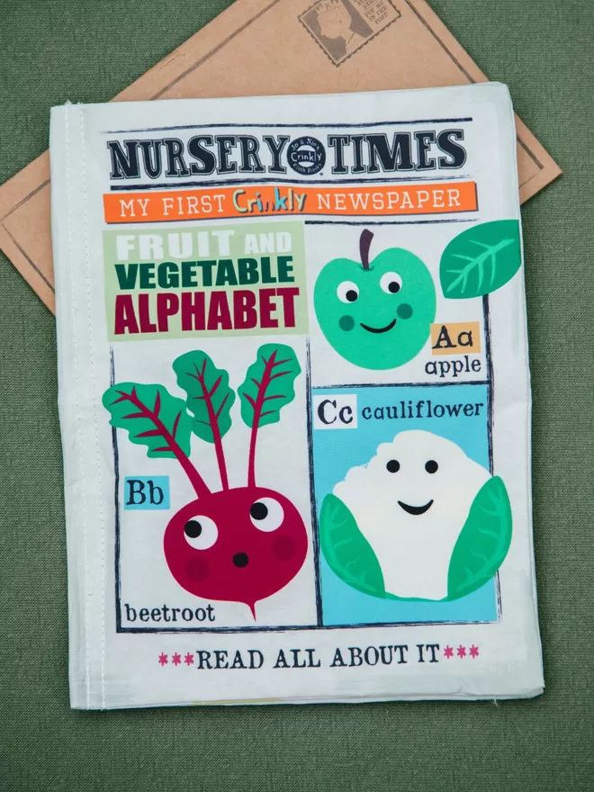 Crinkly Cloth Cover of the Vegetable newspaper.