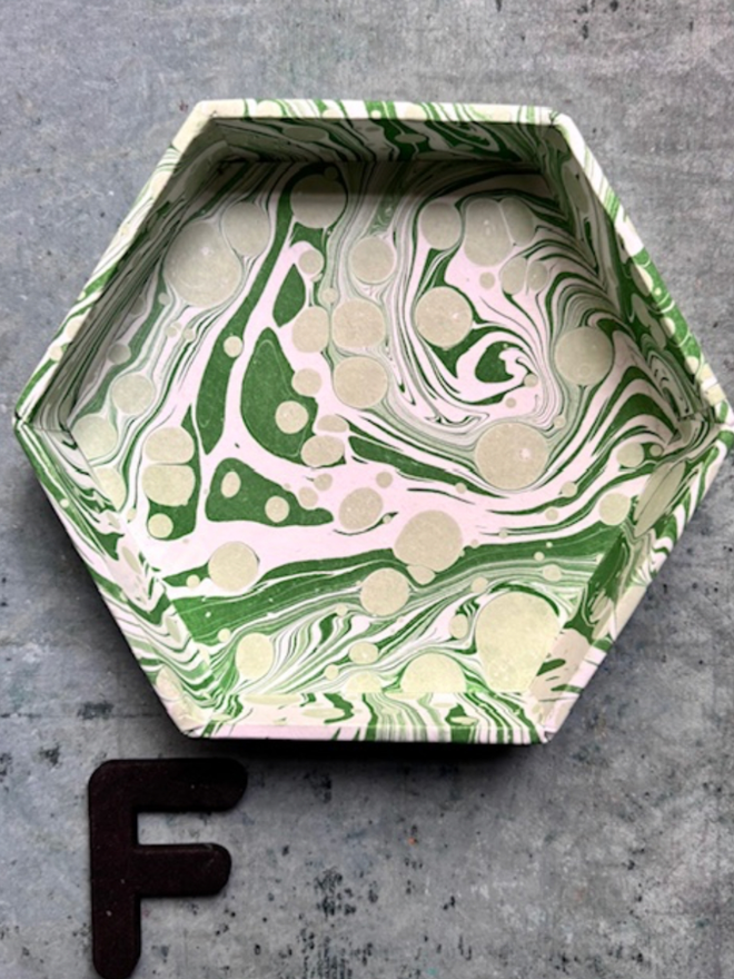 Hexagonal Small Trinket Tray. Type F trinket tray.
