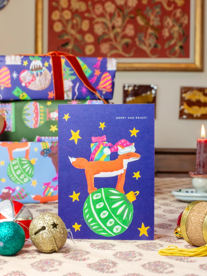 fox Christmas card