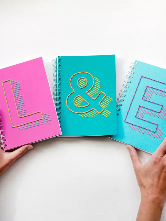 Colourful notebook for journalling