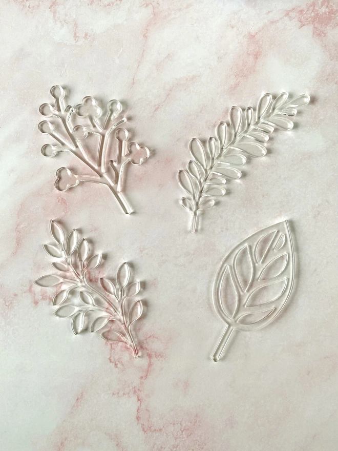 Bread art stencils - botanical